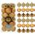 Set globuri de Craciun, 30 bucati, 3 modele, 6cm, auriu Household NewTrend