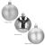 Set globuri de Craciun, 30 bucati, 3 modele, 6cm, argintiu Household NewTrend