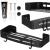 Raft de baie cu 2 agatatori, 2 sisteme instalare pe perete, aluminiu, 32x12x4cm, negru Household NewTrend