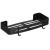 Raft de baie cu 2 agatatori, 2 sisteme instalare pe perete, aluminiu, 32x12x4cm, negru Household NewTrend