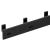 Cuier de baie pentru prosoape cu 2 sisteme instalare, aluminiu, 5 agatatori, 45x4cm, negru Household NewTrend