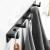 Cuier de baie pentru prosoape cu 2 sisteme instalare, aluminiu, 5 agatatori, 45x4cm, negru Household NewTrend