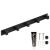 Cuier de baie pentru prosoape cu 2 sisteme instalare, aluminiu, 5 agatatori, 45x4cm, negru Household NewTrend