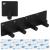 Set 4 agatatori tip cuier pentru baie, sistem fixare inclus, aluminiu, negru Household NewTrend