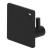 Set 4 agatatori tip cuier pentru baie, sistem fixare inclus, aluminiu, negru Household NewTrend