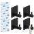 Set 4 agatatori tip cuier pentru baie, sistem fixare inclus, aluminiu, negru Household NewTrend