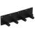 Set 4 agatatori tip cuier pentru baie, sistem fixare inclus, aluminiu, negru Household NewTrend
