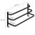 Suport prosoape pentru baie cu 2 sisteme de instalare, 3 brate, din aluminiu, 49x25cm, negru Household NewTrend