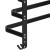 Suport prosoape pentru baie cu 2 sisteme de instalare, 3 brate, din aluminiu, 49x25cm, negru Household NewTrend