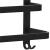 Suport prosoape pentru baie cu 2 sisteme de instalare, 3 brate, din aluminiu, 49x25cm, negru Household NewTrend