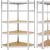 Raft de colt cu cadru metalic modular pentru depozitare, 5 polite, 180x90x40cm, sarcina 875kg Household NewTrend