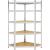 Raft de colt cu cadru metalic modular pentru depozitare, 5 polite, 180x90x40cm, sarcina 875kg Household NewTrend