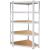 Raft de colt cu cadru metalic modular pentru depozitare, 5 polite, 180x90x40cm, sarcina 875kg Household NewTrend