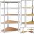 Raft de colt cu cadru metalic modular pentru depozitare, 5 polite, 180x90x40cm, sarcina 875kg Household NewTrend