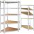 Raft de colt cu cadru metalic modular pentru depozitare, 5 polite, 180x90x40cm, sarcina 875kg Household NewTrend
