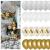 Set 50 baloane pentru petrecere, 40cm, alb, auriu, gri Household NewTrend