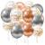 Set 48 baloane si decoratiuni, Happy Birthday, argintiu, roz Household NewTrend