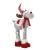 Figurina Craciun, Ren, picioare telescopice, iluminare LED, inaltime reglabila 64-85cm Household NewTrend