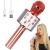 Microfon karaoke copii, wireless, cu acumulator, compatibil iOS si Android, functie de schimbare a vocii, roz Household NewTrend