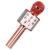 Microfon karaoke copii, wireless, cu acumulator, compatibil iOS si Android, functie de schimbare a vocii, roz Household NewTrend
