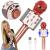 Microfon karaoke copii, wireless, cu acumulator, compatibil iOS si Android, functie de schimbare a vocii, roz Household NewTrend