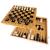 Joc sah si table din lemn, 48x48 cm, toate piesele incluse, maro Household NewTrend