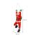 Figurina Craciun, Mos Craciun pe scara, cu iluminare LED, alimentare USB, pentru interior Household NewTrend