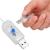 Figurina Craciun, Mos Craciun pe scara, cu iluminare LED, alimentare USB, pentru interior Household NewTrend