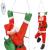 Figurina Craciun, Mos Craciun pe scara, cu iluminare LED, alimentare USB, pentru interior Household NewTrend