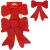 Set 2 ornamente pentru bradul de Craciun, fundita, 18cm, rosu Household NewTrend