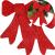 Set 2 ornamente pentru bradul de Craciun, fundita, 18cm, rosu Household NewTrend