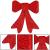 Set 2 ornamente pentru bradul de Craciun, fundita, 18cm, rosu Household NewTrend