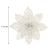 Set 10 ornamente pentru bradul de Craciun, stea Poinsettia, 14cm, alb cu sclipici Household NewTrend