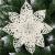 Set 10 ornamente pentru bradul de Craciun, stea Poinsettia, 14cm, alb cu sclipici Household NewTrend