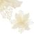Set 10 ornamente pentru bradul de Craciun, stea Poinsettia, 16cm, crem Household NewTrend