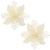 Set 10 ornamente pentru bradul de Craciun, stea Poinsettia, 16cm, crem Household NewTrend