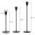 Set 3 suporturi de lumanare din metal, 23, 28 si 33cm, negru Household NewTrend