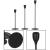 Set 3 suporturi de lumanare din metal, 23, 28 si 33cm, negru Household NewTrend