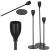 Set 3 suporturi de lumanare din metal, 23, 28 si 33cm, negru Household NewTrend
