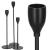 Set 3 suporturi de lumanare din metal, 23, 28 si 33cm, negru Household NewTrend