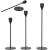 Set 3 suporturi de lumanare din metal, 23, 28 si 33cm, negru Household NewTrend
