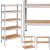 Raft cadru metalic modular pentru depozitare, 5 polite, 205x120x45cm, sarcina 1000kg Household NewTrend