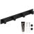 Cuier de baie pentru prosoape cu 2 sisteme instalare, aluminiu, 4 agatatori, 35x4cm, negru Household NewTrend