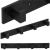 Cuier de baie pentru prosoape cu 2 sisteme instalare, aluminiu, 4 agatatori, 35x4cm, negru Household NewTrend