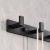 Cuier de baie pentru prosoape cu 2 sisteme instalare, aluminiu, 4 agatatori, 35x4cm, negru Household NewTrend