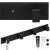 Cuier de baie pentru prosoape cu 2 sisteme instalare, aluminiu, 4 agatatori, 35x4cm, negru Household NewTrend