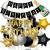 Set 53 baloane si decoratiuni, Happy Birthday, argintiu, negru, auriu Household NewTrend
