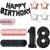 Set 53 baloane si decoratiuni Aniversare Majorat 18 Ani, negru roz Household NewTrend