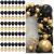 Set 100 baloane pentru petrecere, 40cm, negru auriu Household NewTrend