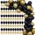Set 100 baloane pentru petrecere, 40cm, negru auriu Household NewTrend